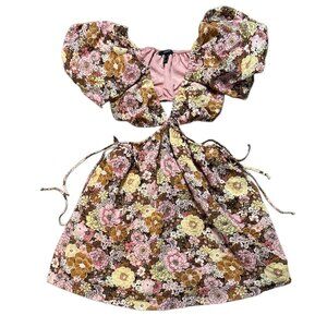 Forever 21 floral cut out dress.  Size m